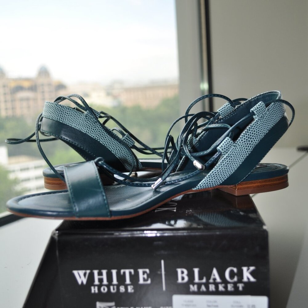 White House Black Market Flats teal
